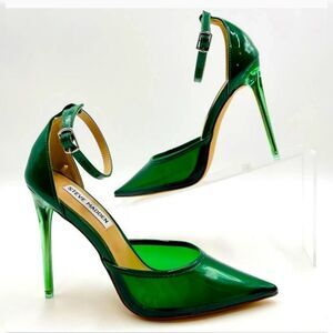 Steve Madden Opar Green Translucent Pointed Toe Stiletto Pump NEW Size 8.5